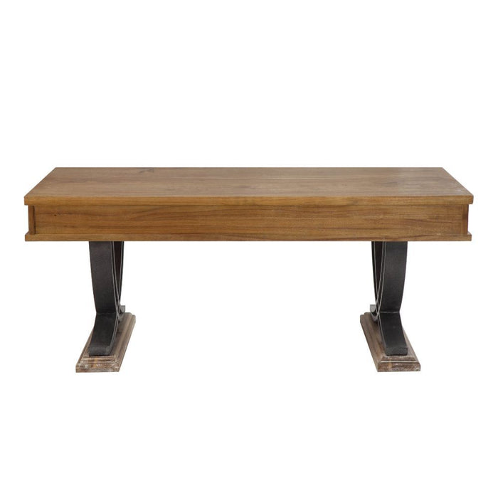 Pellio - Coffee Table - Antique Oak & Black Unique Piece Furniture