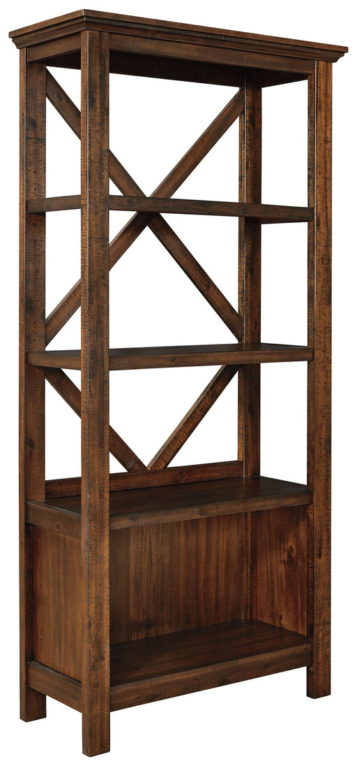 Baldridge - Rustic Brown - Large Bookcase Unique Piece Furniture