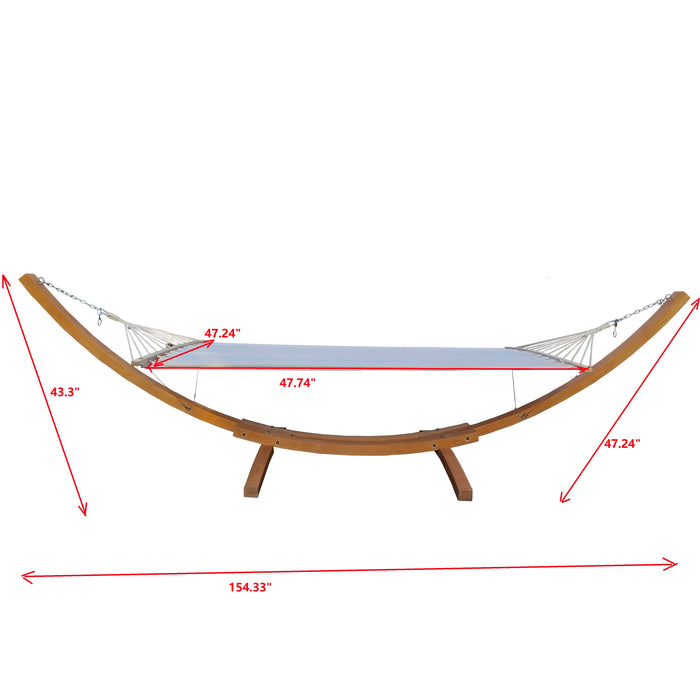 1 - Person Hammock With Stand Set of Outside & Inside, Indoor Outdoor Standalone, plywood & Canvas