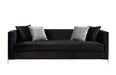 Fergal - Sofa - Black Velvet & Gold Finish Unique Piece Furniture