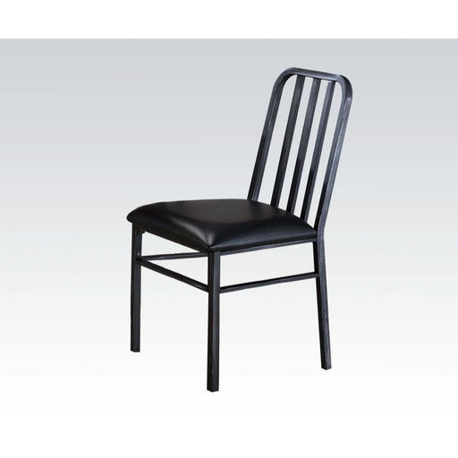 Jodie - Side Chair (Set of 2) - Black PU & Antique Black Unique Piece Furniture
