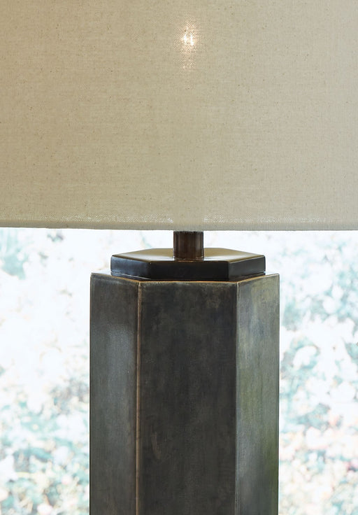 Dirkton - Antique Pewter Finish - Metal Table Lamp Unique Piece Furniture