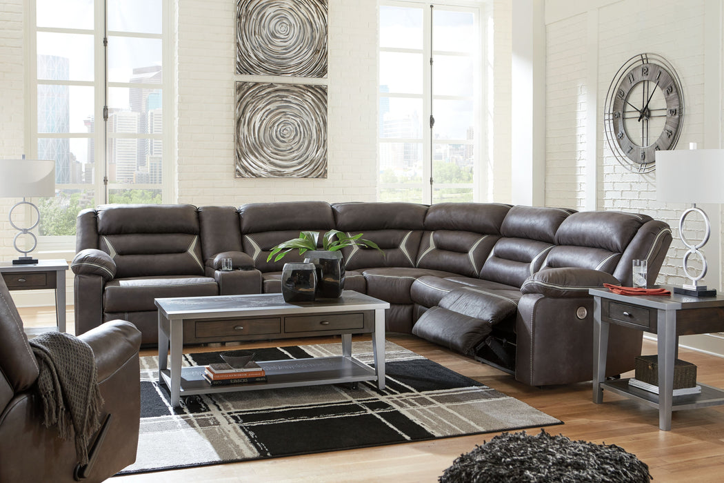 Kincord - Midnight - 5 Pc. - Left Arm Facing Power Sofa With Console 4 Pc Sectional, Rocker Recliner Unique Piece Furniture