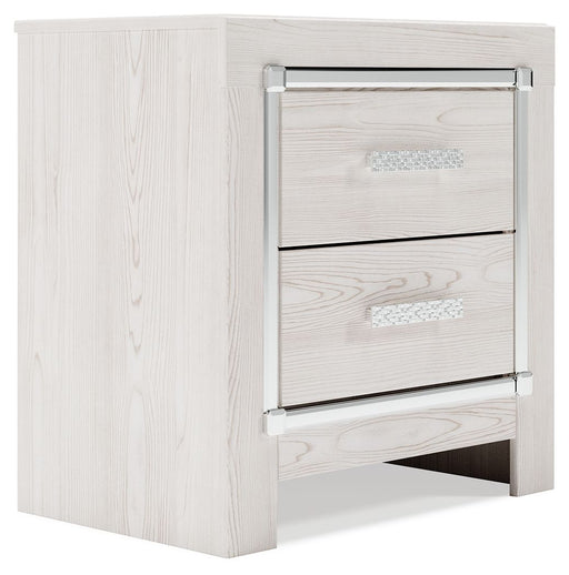 Altyra - White - Two Drawer Night Stand Unique Piece Furniture