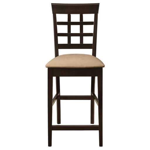 Gabriel - Upholstered Counter Height Stools (Set of 2) - Cappuccino And Beige - Wood Unique Piece Furniture