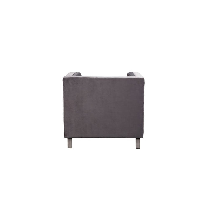 Hegio - Chair - Gray Velvet