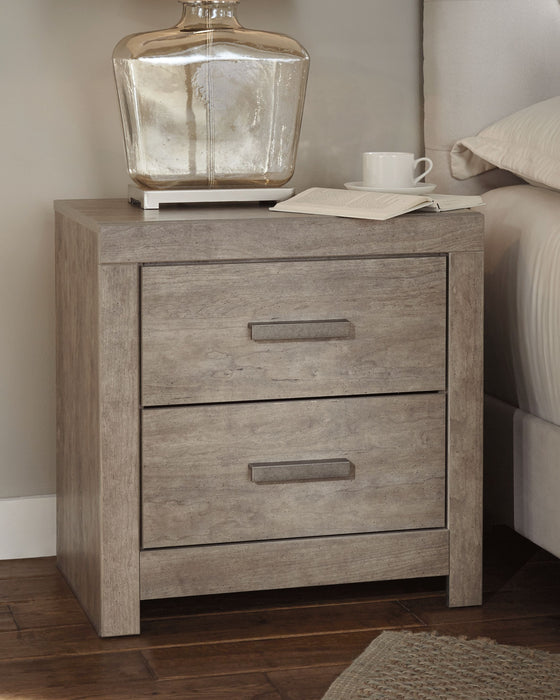Culverbach - Gray - Two Drawer Night Stand Unique Piece Furniture