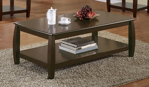 Dixon - Rectangular Coffee Table With Lower Shelf - Espresso Unique Piece Furniture