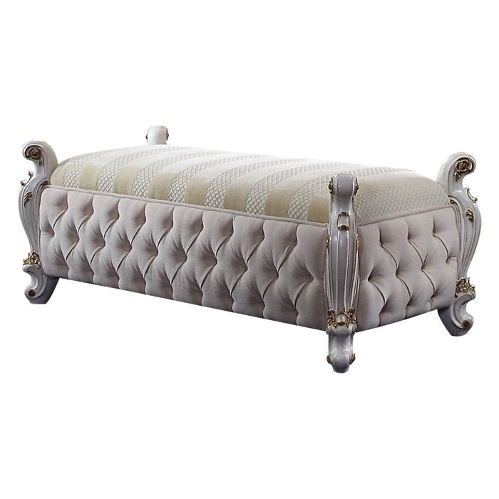 Picardy - Bench - Fabric & Antique Pearl Unique Piece Furniture