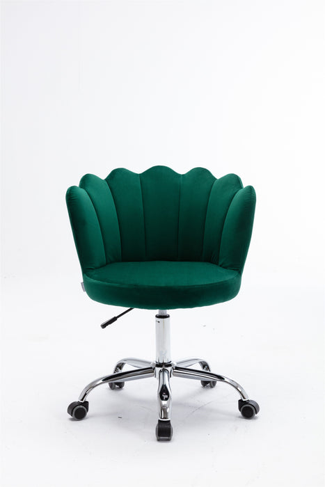 Coolmore Swivel Shell Chair For / Bed Room, Modern Leisure Office Chair Green