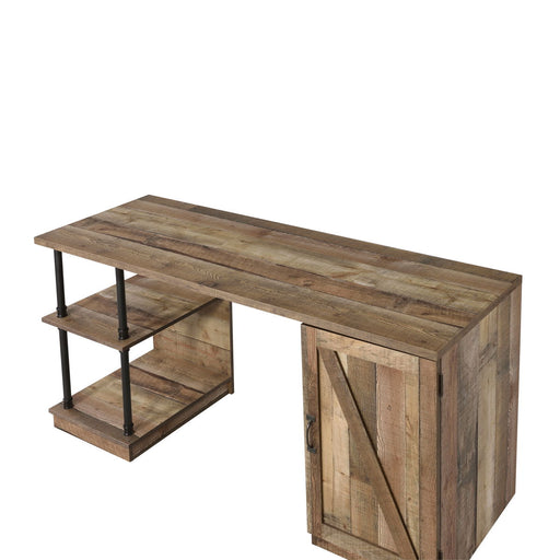 Canna - Writing Desk - Rustic Oak & Black Finish Unique Piece Furniture