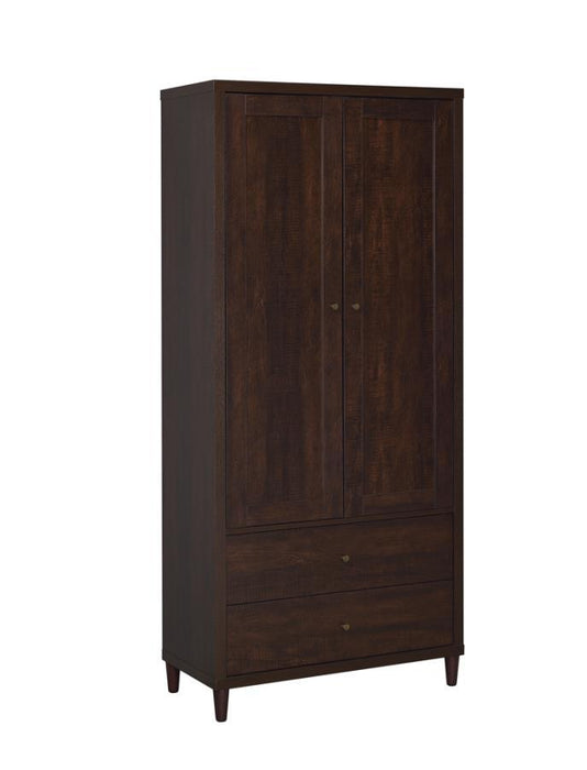 Wadeline - 2-Door Tall Accent Cabinet - Rustic Tobacco Unique Piece Furniture