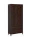 Wadeline - 2-Door Tall Accent Cabinet - Rustic Tobacco Unique Piece Furniture