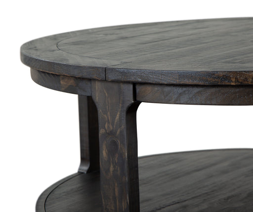 Boswell - Round Cocktail Table (With Casters) - Peppercorn Unique Piece Furniture