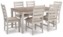 Skempton - White - Dining Room Table Set (Set of 7) Unique Piece Furniture