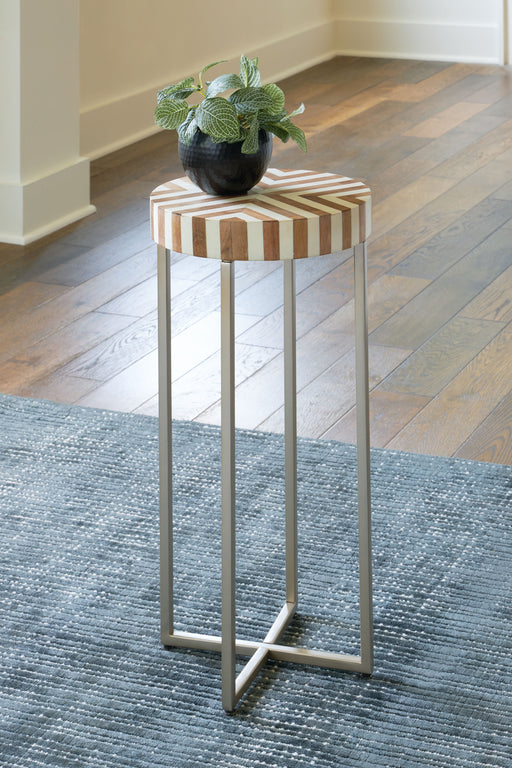 Cartley - White / Light Brown - Accent Table Unique Piece Furniture