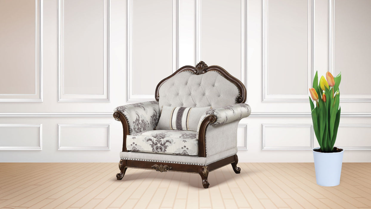 Gloria Traditional Style Button Tufted Chair