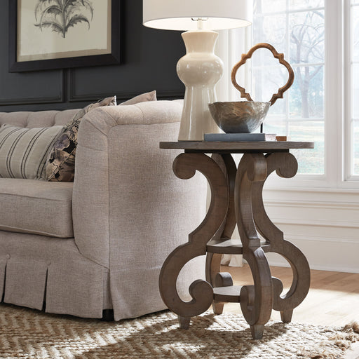 Tinley Park - Round Accent End Table - Dove Tail Grey Unique Piece Furniture