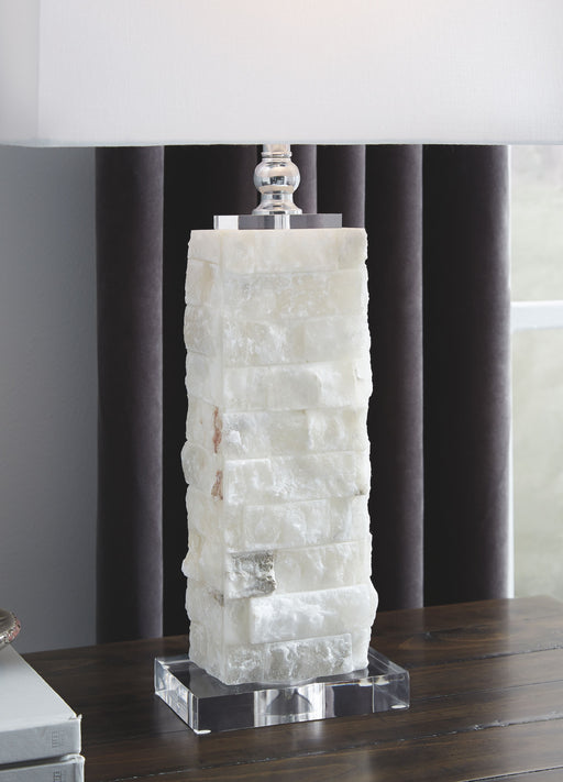 Malise - White - Alabaster Table Lamp Unique Piece Furniture