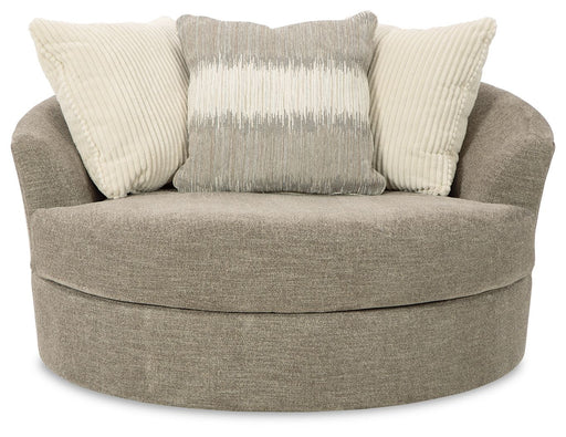 Creswell - Stone - Oversized Swivel Accent Chair Unique Piece Furniture