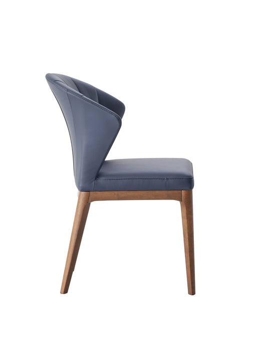Acme Seraphyne Side Chair (Set of 2) Slate Leather & Walnut Finish