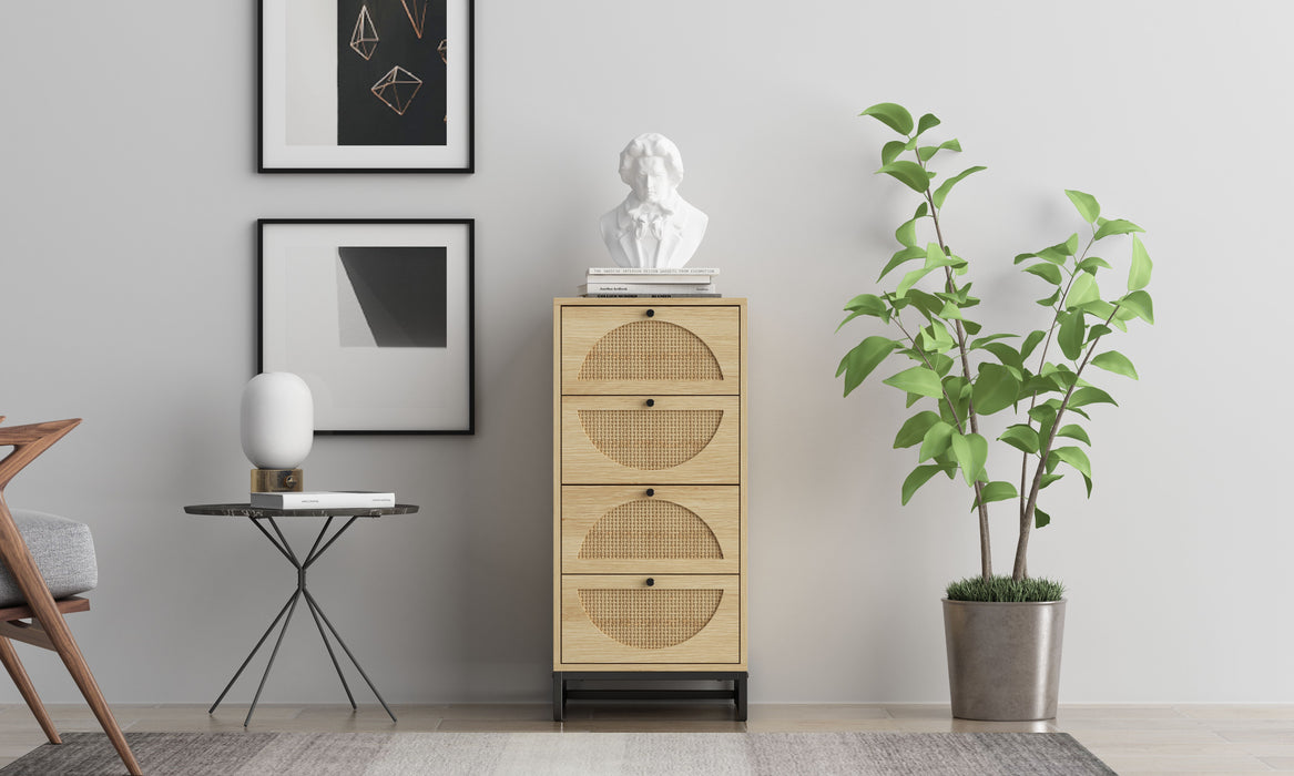 Cabinet With 4 Drawers - Natural