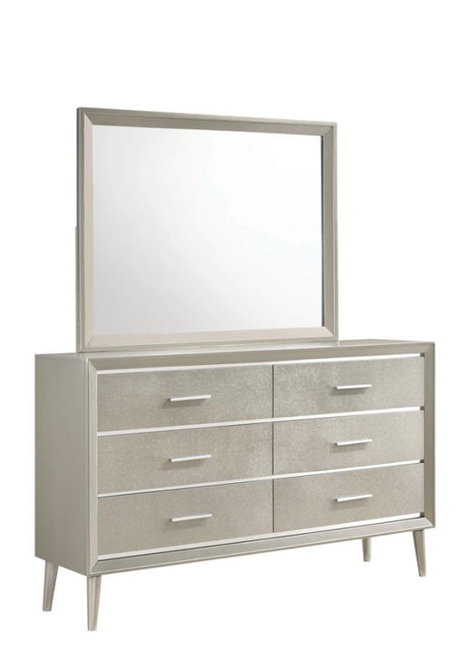 Ramon - Dresser Mirror - Metallic Sterling Unique Piece Furniture