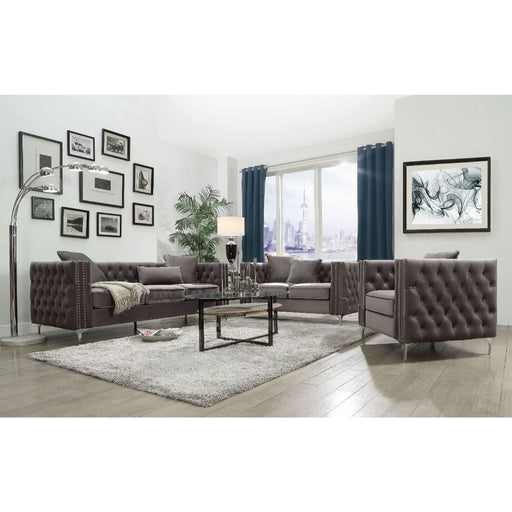 Gillian II - Sofa - Dark Gray Velvet Unique Piece Furniture