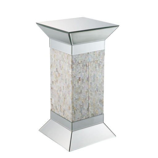 Huey - Pedestal Stand - Mirrored Unique Piece Furniture