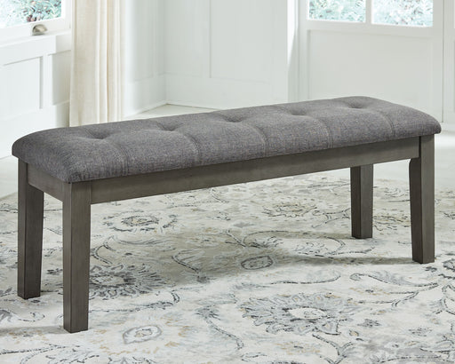 Hallanden - Black / Gray - Large Uph Dining Room Bench Unique Piece Furniture