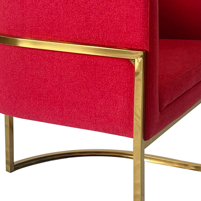 Red And Gold Sofa Chair