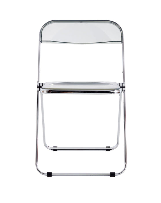 Clear Transparent Folding Chair - Gray
