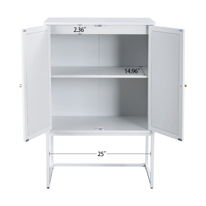 2 Door High Cabinet - White