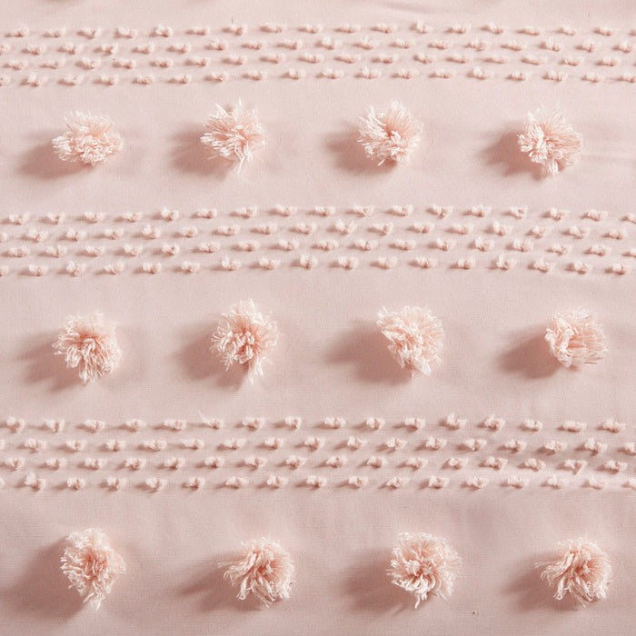 Clip Jacquard Comforter Set, Pink