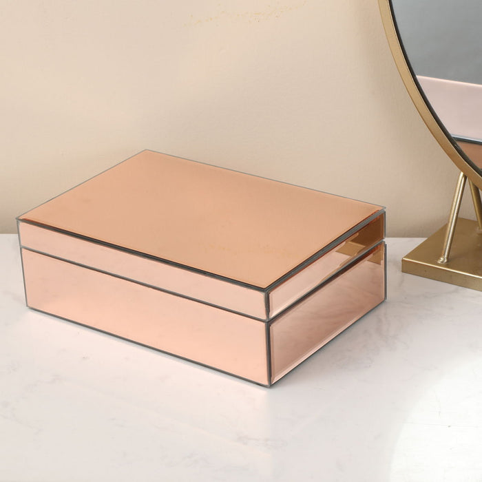 Ambrose Exquisite Jewelry Box In Rose Gold (Dividers And Gift Box Included)