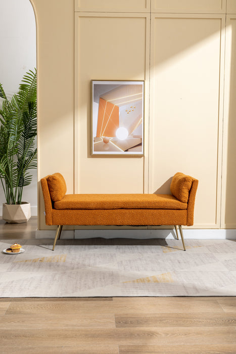 Coolmore Living Room Benc Height / End Of Bed Bench - Orange