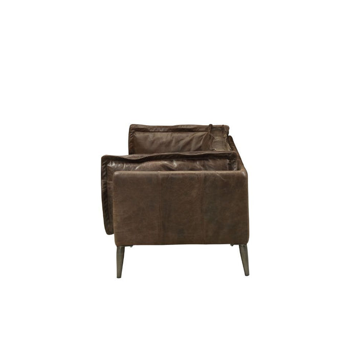 Porchester - Loveseat - Distress Chocolate Top Grain Leather Unique Piece Furniture