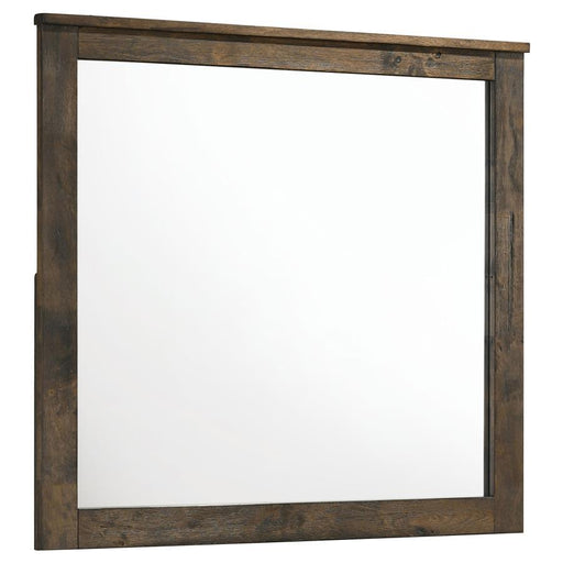 Woodmont - Rectangle Dresser Mirror - Rustic Golden Brown Unique Piece Furniture