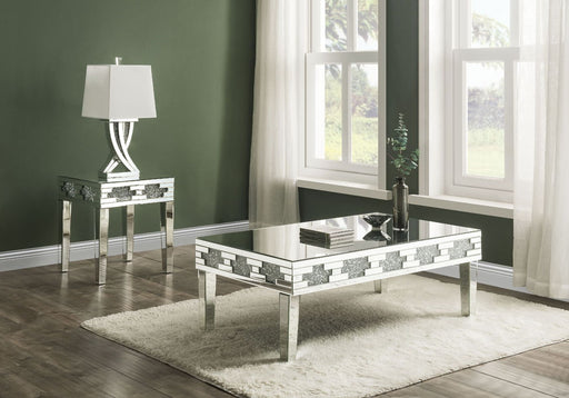 Noralie - Coffee Table - Mirrored & Faux Stones Unique Piece Furniture