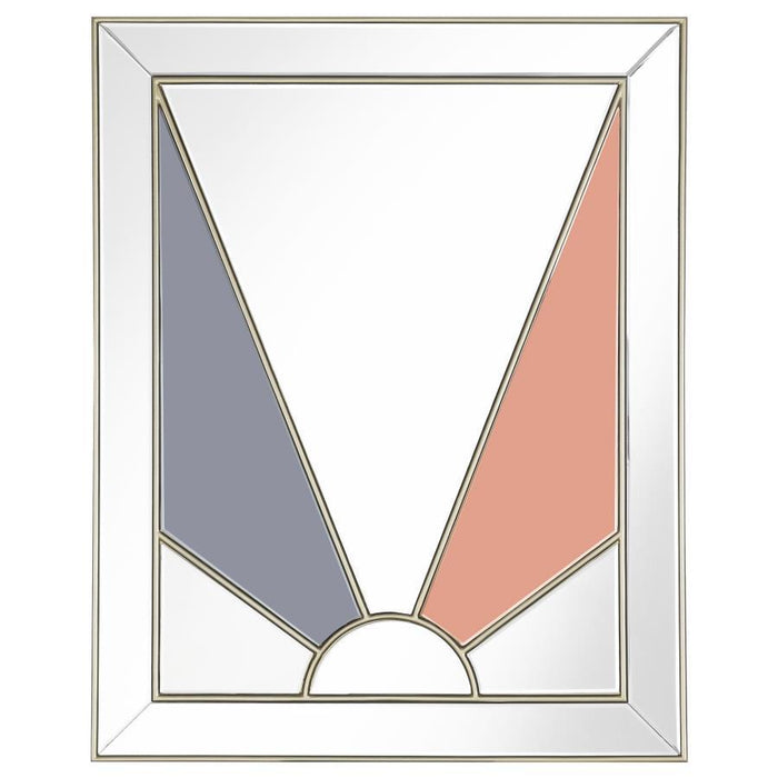 Calixte - Rectangular Wall Mirror - Champagne And Gray Unique Piece Furniture
