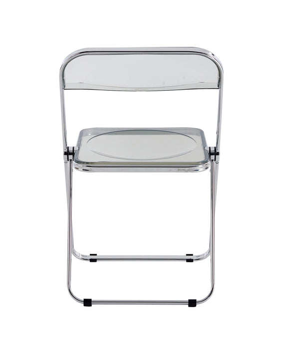 Clear Transparent Folding Chair - Gray