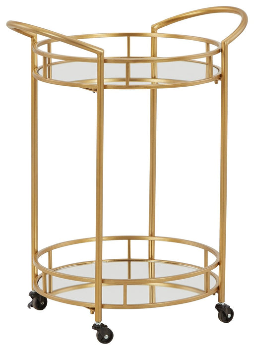 Wynora - Gold - Bar Cart Unique Piece Furniture
