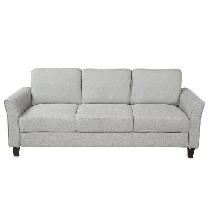 Living Room Furniture Loveseat Sofa And 3 Seat Sofa (Light Gray)