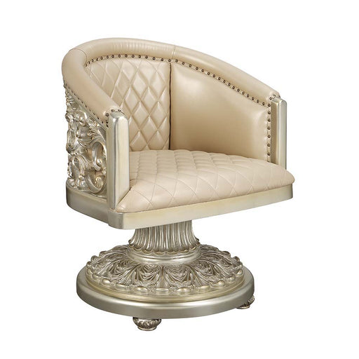 Sorina - Dining Chair - PU & Antique Gold Finish - 38" Unique Piece Furniture