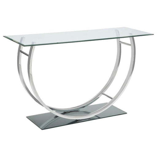 Danville - U-Shaped Sofa Table - Chrome Unique Piece Furniture