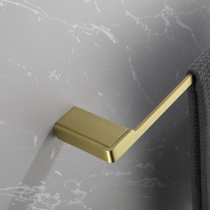 4 Piece Bathroom Towel Rack Set, Wall Mount - Brushed Gold
