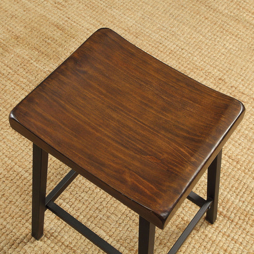 Lainey - Counter Height Stool (Set of 2) - Medium Weathered Oak / Black Unique Piece Furniture