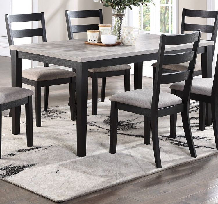 Natural Simple Wooden Table Top 7 Pieces Dining Set Dining Room Furniture Ladder Back Side Chairs Cushion Seat