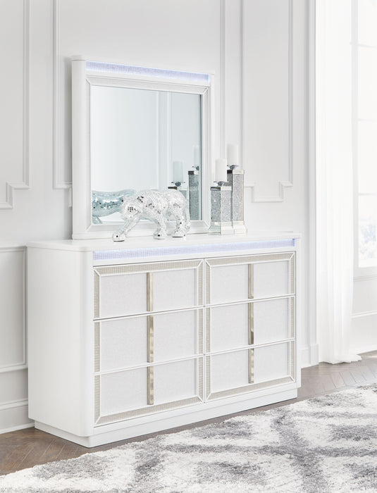 Chalanna - Dresser And Mirror - White