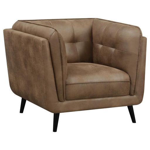Thatcher - Upholstered Button Tufted Chair - Brown Unique Piece Furniture